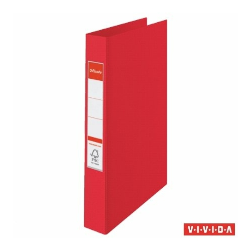 Gyűrűs könyv, 2 gyűrű, 42 mm, A4, PP, ESSELTE "Standard", Vivida piros