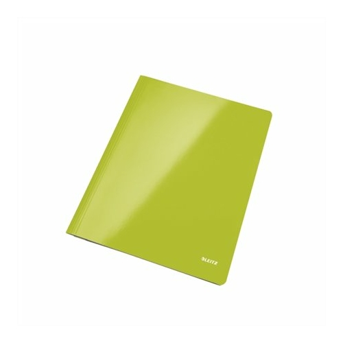 Gyorsfűző, laminált karton, A4, LEITZ "Wow", zöld