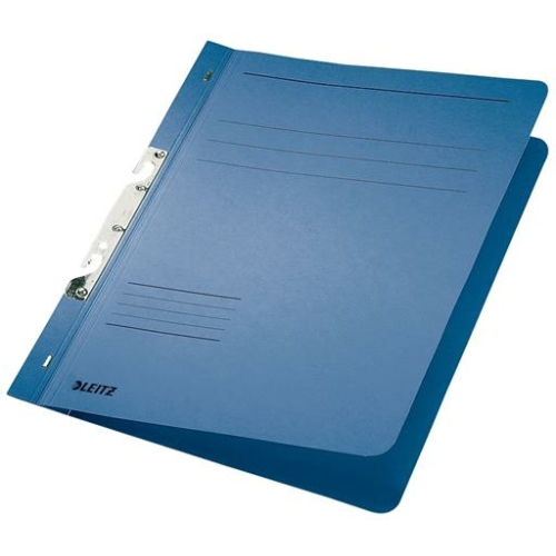 Gyorsfűző, karton, fémszerkezettel, A4, LEITZ, kék