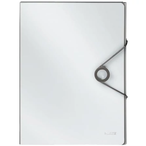 Gumis mappa, 30 mm, PP, A4, LEITZ "Solid Jumbo", fehér