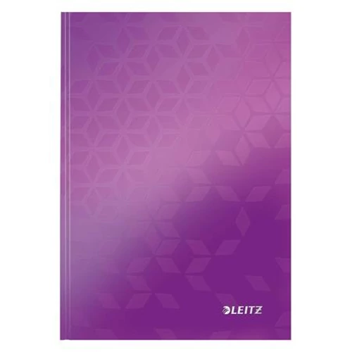 Beíró, A5, kockás, 80 lap, keményfedeles, LEITZ "Wow", lila