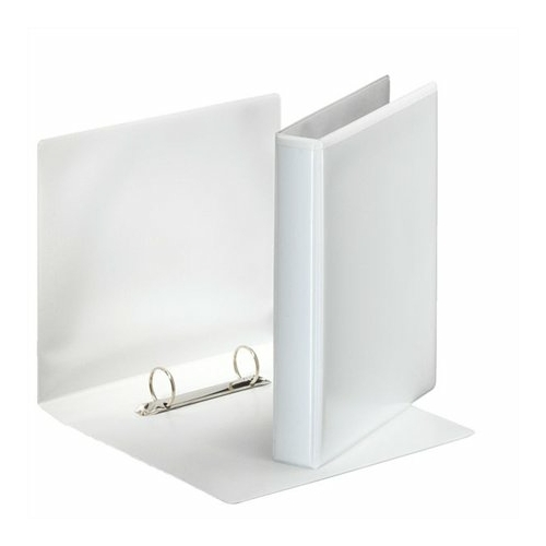 Gyűrűs könyv, panorámás, 2 gyűrű, D alakú, 46 mm, A5, PP, ESSELTE, fehér