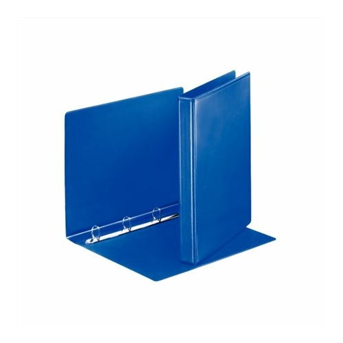 Gyűrűs könyv, panorámás, 4 gyűrű, D alakú, 35 mm, A4, PP, ESSELTE, kék