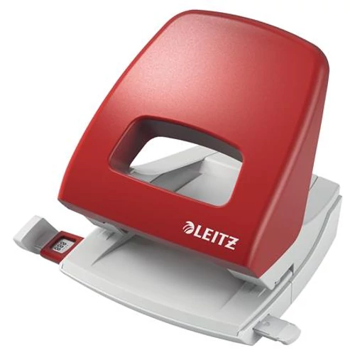 Lyukasztó, kétlyukú, 25 lap, LEITZ "Nexxt 5005", piros