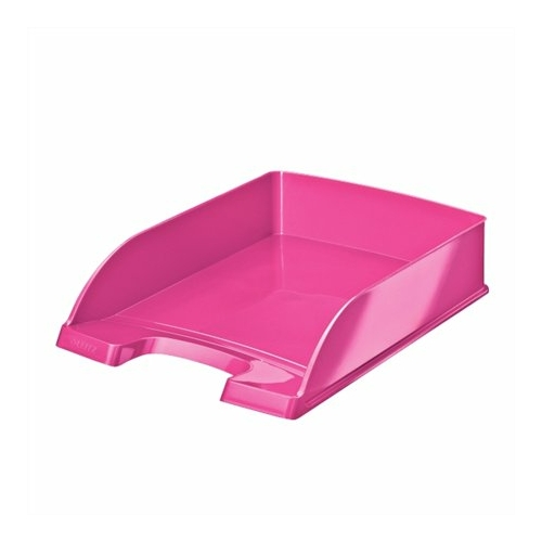 Irattálca, műanyag, LEITZ "Wow", rózsaszín