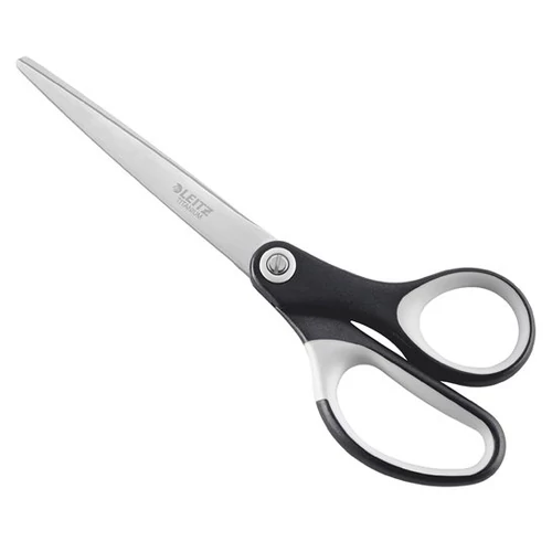 Olló, irodai, 18 cm, LEITZ "Titán", fekete