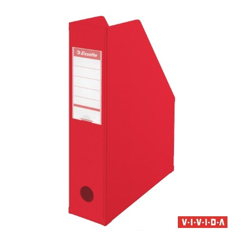 Iratpapucs, PVC/karton, 70 mm, összehajtható, ESSELTE, Vivida piros