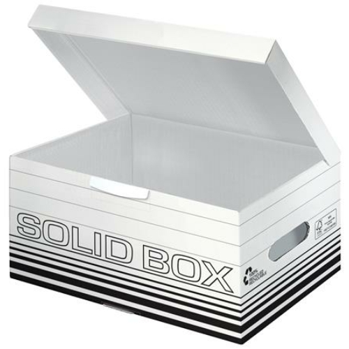 Archiváló doboz, S méret, LEITZ "Solid", fehér
