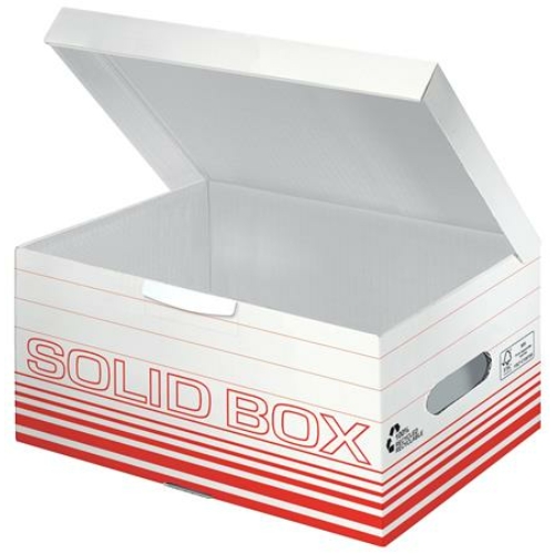 Archiváló doboz, S méret, LEITZ "Solid", világos piros