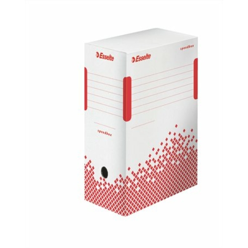 Archiváló doboz, A4, 150 mm, újrahasznosított karton, ESSELTE "Speedbox", fehér