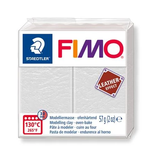 Gyurma, 57 g, égethető, FIMO "Leather Effect", elefántcsont