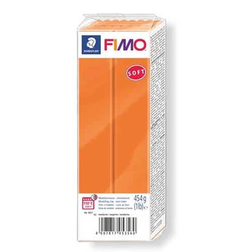 Gyurma, 454 g, égethető, FIMO "Soft", mandarinsárga