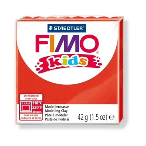 Gyurma, 42 g, égethető, FIMO "Kids", piros