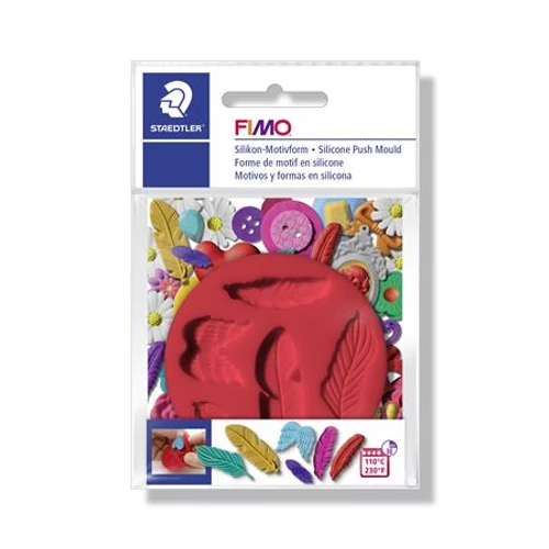 Szilikonos nyomóforma, FIMO, madártollak