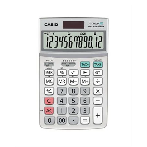 Számológép, asztali, 12 számjegy, CASIO "JF-120ECO"