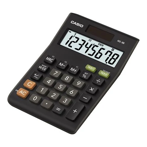 Számológép, asztali, 8 számjegy, CASIO "MS-8B S"
