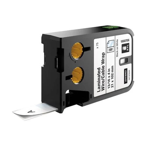 Laminált vezeték- és kábelburkoló etikett, 21 x 102 mm, DYMO "XTL"