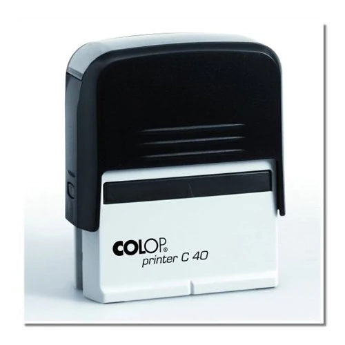 Bélyegző, COLOP "Printer C 40", fekete cserepárnával
