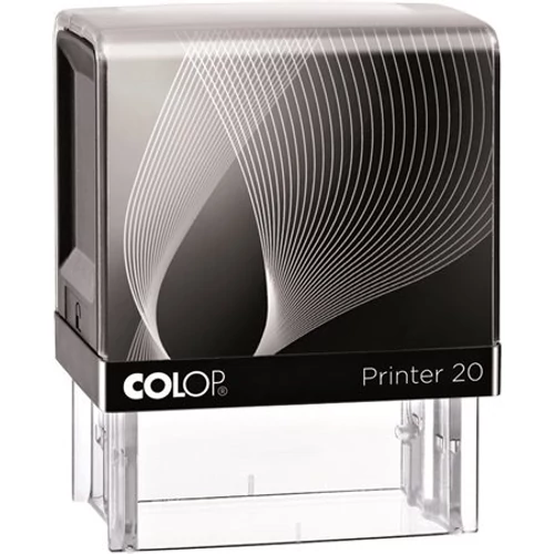 Bélyegző, COLOP "Printer IQ 20" fekete ház - fekete párnával