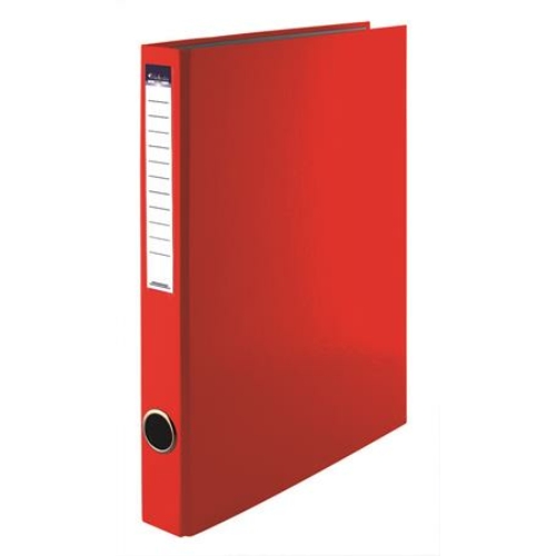 Gyűrűs könyv, 4 gyűrű, 35 mm, A4, PP/karton, VICTORIA, piros