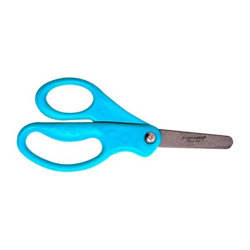 Olló, iskolai, 13 cm,  újrahasznosított, FISKARS, kék