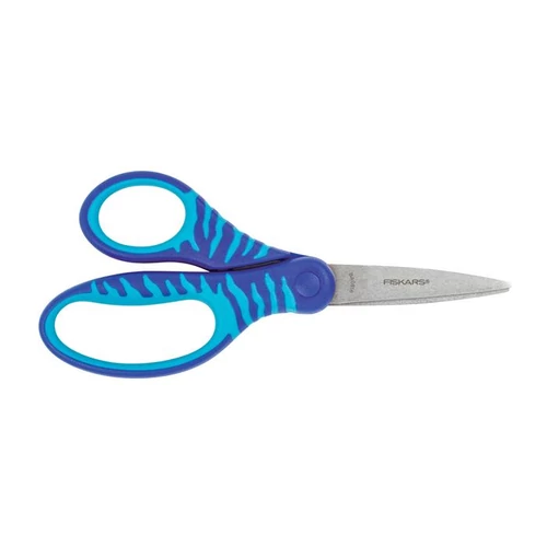 Olló, iskolai, 15 cm, FISKARS "Softgrip", kék