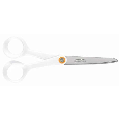 Olló, papírvágó, 17 cm, FISKARS "Functional Form", fehér