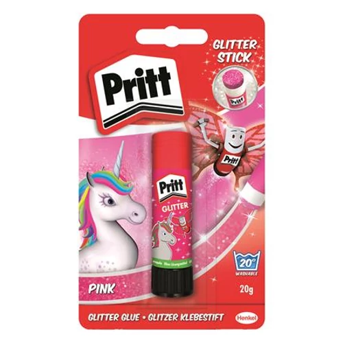 Ragasztóstift, 20 g, glitteres, HENKEL "Pritt Pink Unikornis"