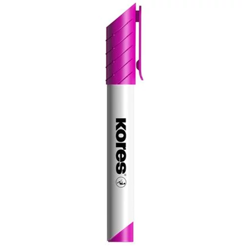 Tábla- és flipchart marker, 1-3 mm, kúpos, KORES "K-Marker", rózsaszín