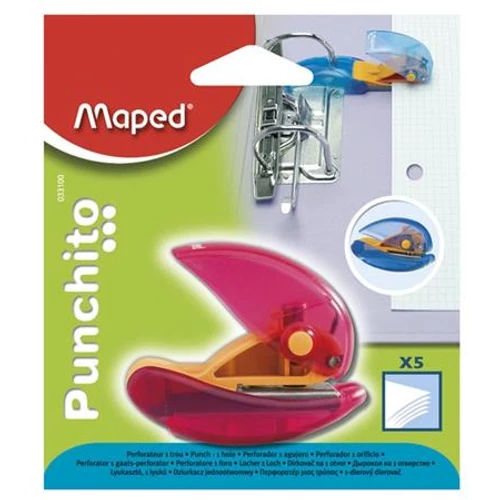 Lyukasztó, egylyukú, műanyag, MAPED "Punchito"