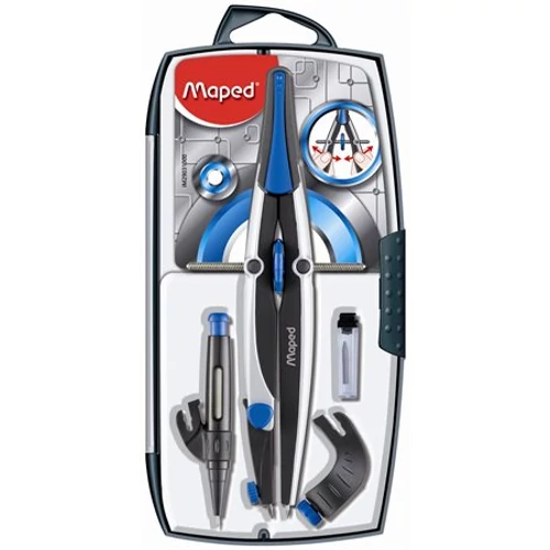 Körző készlet, precíziós, 4 darabos, MAPED "Technic Compact"