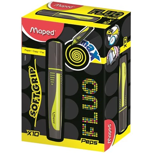 Szövegkiemelő, 1-5 mm, MAPED "Fluo Peps Max", sárga
