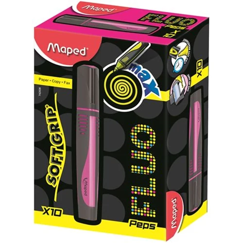 Szövegkiemelő, 1-5 mm, MAPED "Fluo Peps Max", rózsaszín