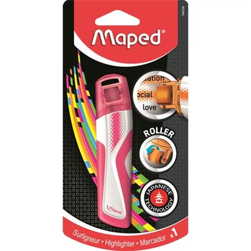 Szövegkiemelő roller, 5 mm, MAPED "Fluo Peps", rózsaszín
