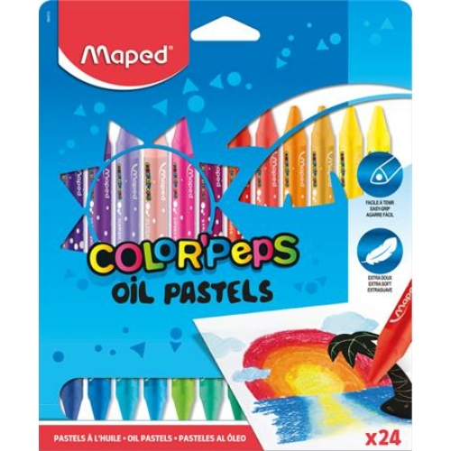 Olajpasztell kréta, MAPED "Color`Peps", 24 különböző szín