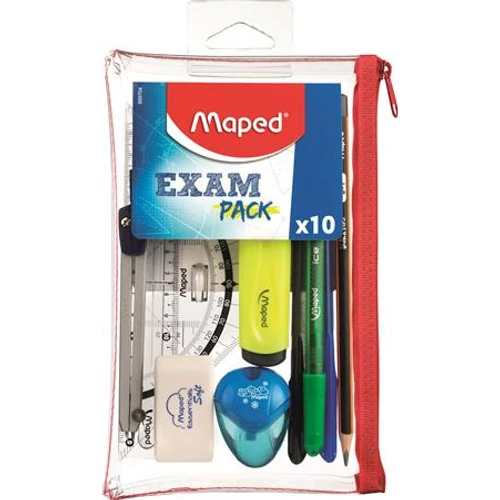 Iskolacsomag, 10 darabos, MAPED "Exam Pack"
