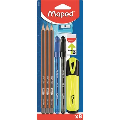 Írószerkészlet, 8 darabos, MAPED