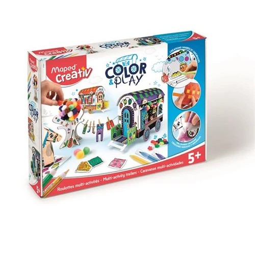 Kreatív készségfejlesztő készlet, MAPED CREATIV, "Color and Play", karaván