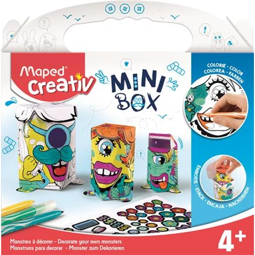 Szörnygyár kreatív készségfejlesztő készlet, MAPED CREATIV, "Mini Box"