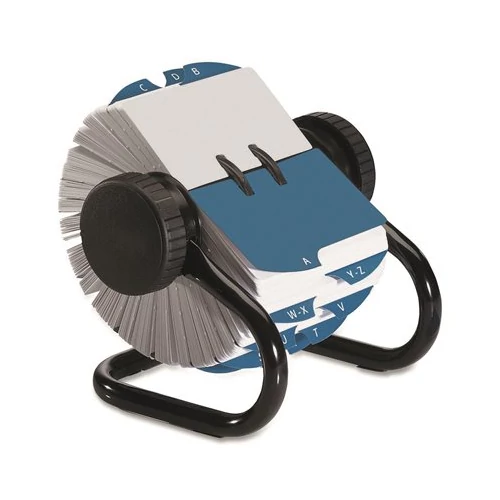 Kartotékozó, 500 db-os, forgó, ROLODEX, fekete