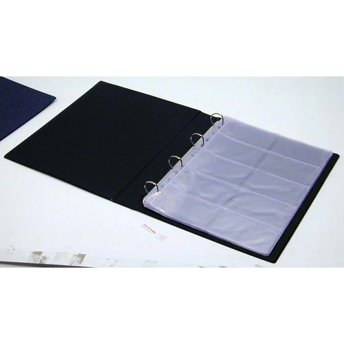 Névjegytartó, 400 db-os, gyűrűs, PANTAPLAST, kék