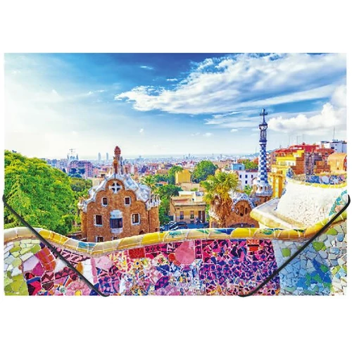 Gumis mappa, 15 mm, PP, A4, PANTA PLAST "Barcelona"