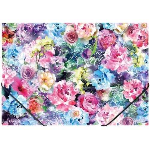 Gumis mappa, 15 mm, PP, A4, PANTA PLAST "Roses"