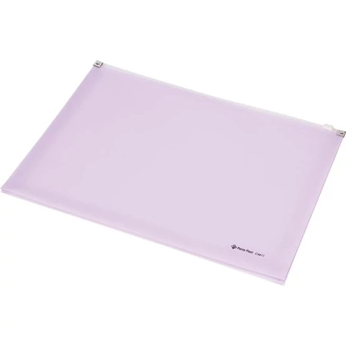 Irattartó tasak, A4, PP, cipzáras, talpas, PANTA PLAST, pasztell-lila
