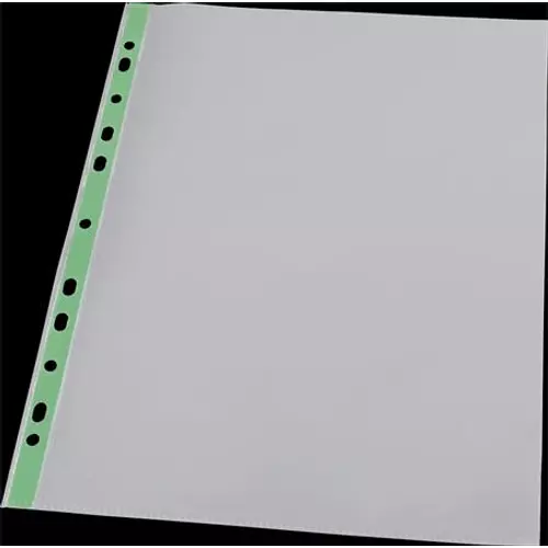 Genotherm, lefűzhető, színes szélű, fényes felületű,  A4, 40 mikron, PANTA PLAST, zöld