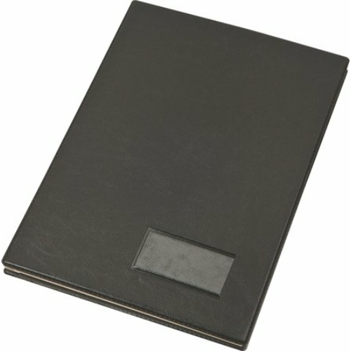 Aláírókönyv, A4, 20 részes, karton, műbőr hatású borító, VICTORIA, fekete