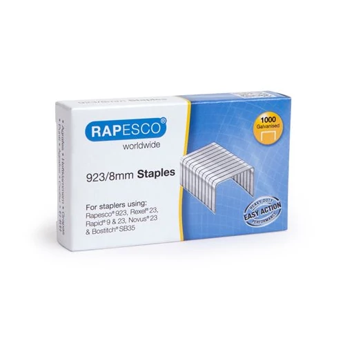 Tűzőkapocs, 923/8, erős, RAPESCO