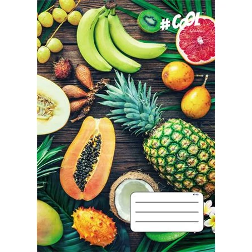 Füzet, tűzött, A4, kockás, 32 lap, COOL by Victoria , "Juicy fruit", "87-32"