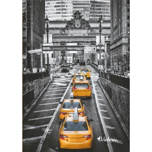 Spirálfüzet, A4, kockás, 80 lap, VICTORIA "City"
