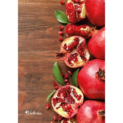 Füzet, tűzött, A4, sima, 96 lap, VICTORIA "Fruit"